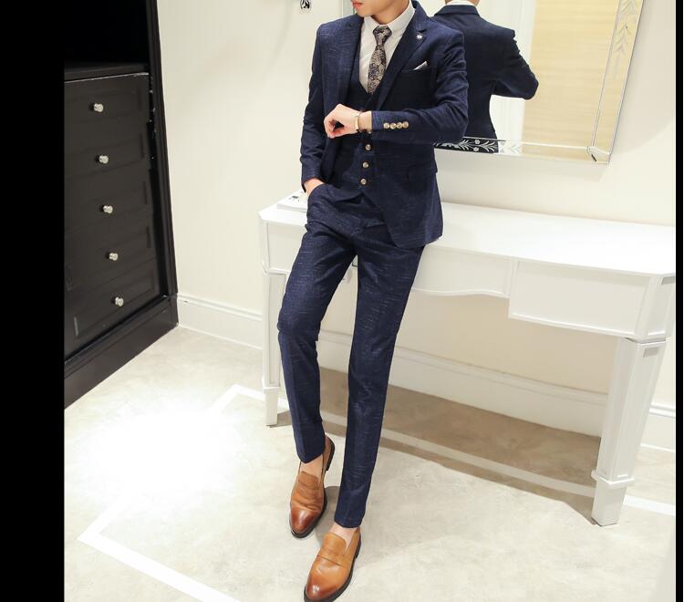 スリーピース 長袖 タキシード 細身 紳士服 入社 オフィス ビジネス セレモニー フ...