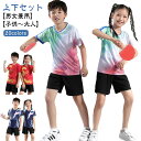上下セット キッズ 卓球 ユニフォーム 子供 男の子 女の子 バドミントン 半袖 シャツ パンツ ジュニア 卓球ウェア レディース メ