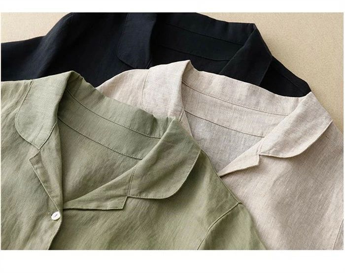 シンプル カジュアル 大きいサイズ 体型カバー ゆったり ナチュラル 無地 ミモレ丈 ワンピース リネン コットン 綿混 シャツワン