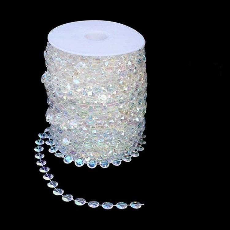 30cm クリスタル 反射 ビーズカーテン オーロラ キラキラ 手作り 暖簾 サンキャッチャー 間仕切り のれん クリア 虹色 DIY レイ