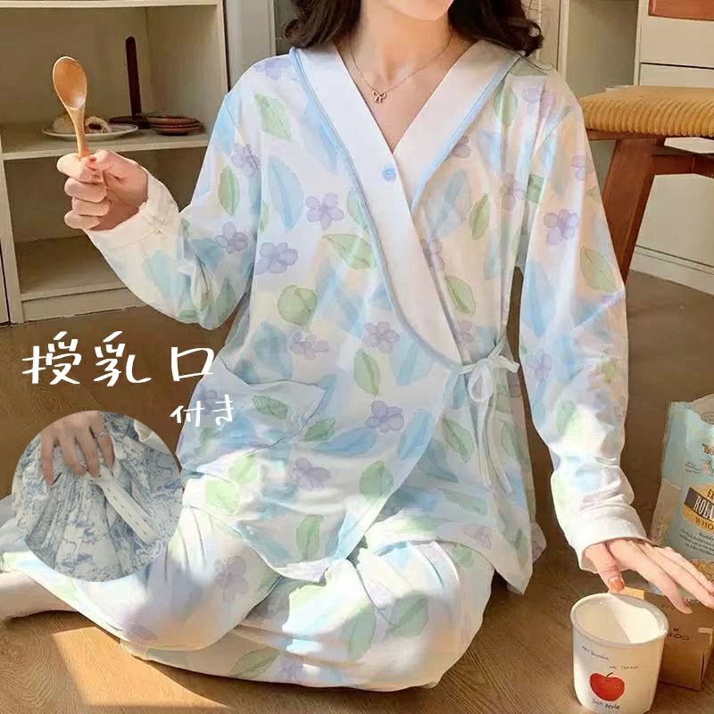 マタニティウエア かわいい 可愛い プレゼント 妊婦 産院 産後 出産 入院着 妊婦服 授乳服 ウエスト調..
