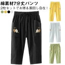 5L 4L 3L 2L L 体型カバー カジュアルパンツ パンツ ウエストゴム 綿素材 イージーパンツ ゆったりパンツ 夏用 7分丈パンツ レデ