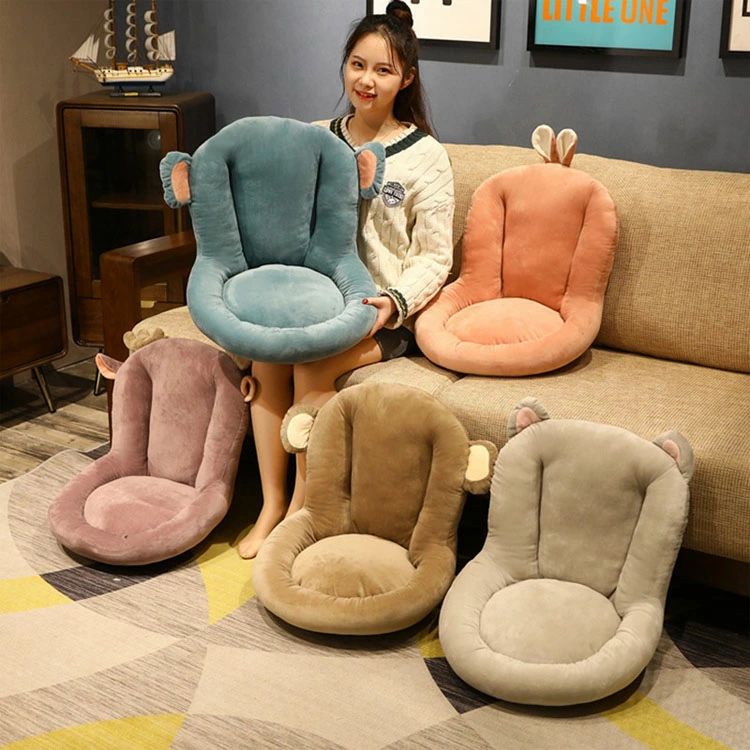 低反発 クッション 座布団 ふわふわ かわいい おおきめ 軽量 おしゃれ 椅子用 フロアクッション 背中クッション 腰当て 座読書ク