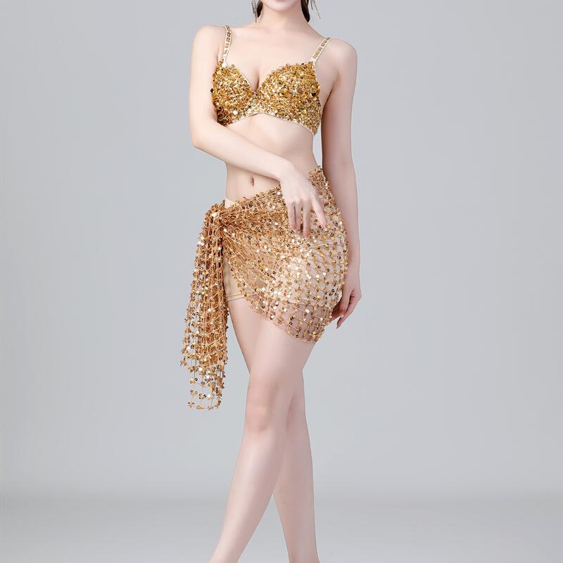 送料無料 ベリーダンス ヒップスカーフ 巻きスカート スパンコール フリンジ タッセル ショート スカート スカーフ レディース 練習着 ダンスウェア レッスン...