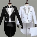 4点セット メンズ タキシード ジャケット タキシード 燕尾服 演出服 華麗な王族服 王子様 ヨーロッパ風 復古風 コスプレ衣装
