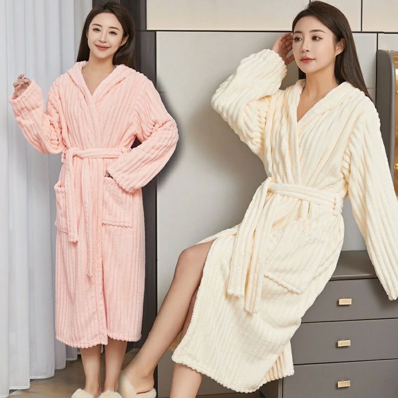 レディース もこもこ 厚手 冬 ルームウェア タオル地 ママ バスローブ単品 大きいサイズ 高級 ガウン バスタオル ふわふわ 部屋