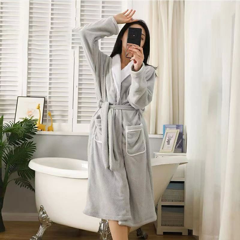 レディース もこもこ パジャマ ins 人気 タオル地 ママ バスローブ単品 大きいサイズ 高級 ガウン ルー..
