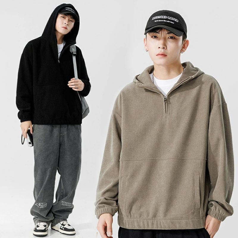 パーカー おしゃれ 長袖 ジャケット ゆったり カップル ジッパー 秋冬 無地 服 フーデッド ヘビーウエイト 秋 冬 プルパーカー
