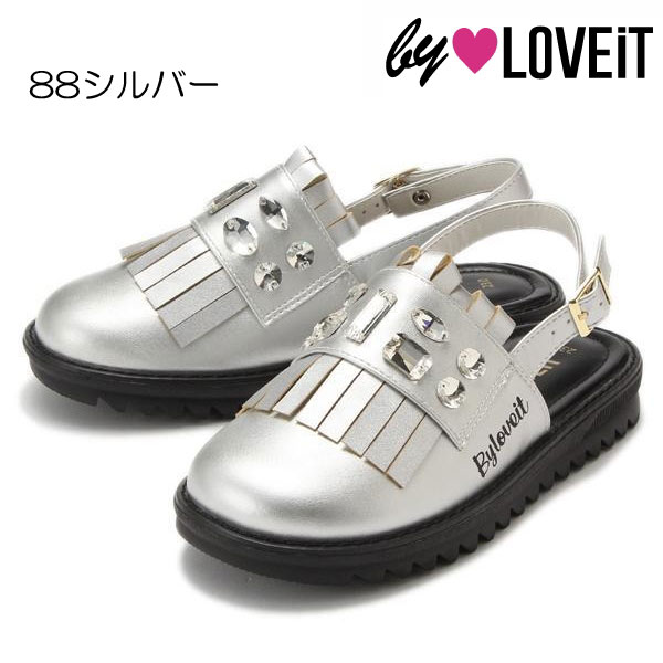 by LOVEiT/バイ ラビットビジュー＆フリンジつきスリッパサンダル2018SS7882419