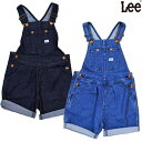 LEE リーキッズ ストレッチ オーバーオールショーツ130-150cmLK6138(4)