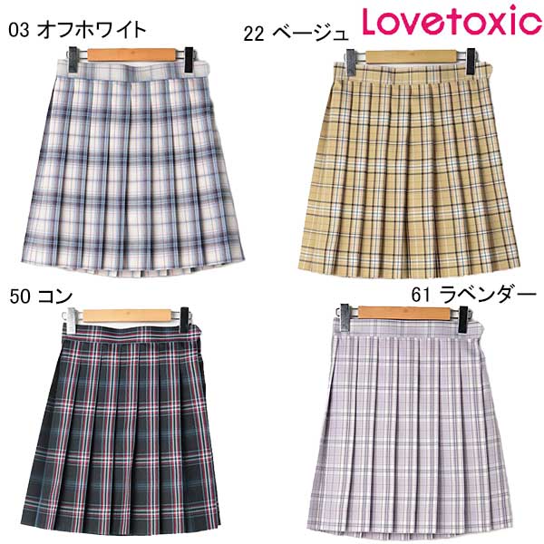 ラブトキシックlovetoxicリボンネクタイつきチェックプリーツスカパン150-160cm2023F8323603