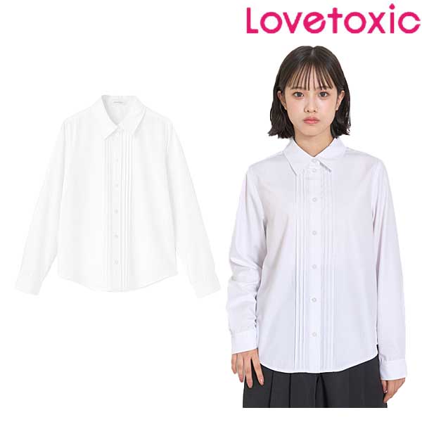 ラブトキシックlovetoxic【卒服・セレモニー】【イージーケア】タックブラウス150-160cm2026F8354605