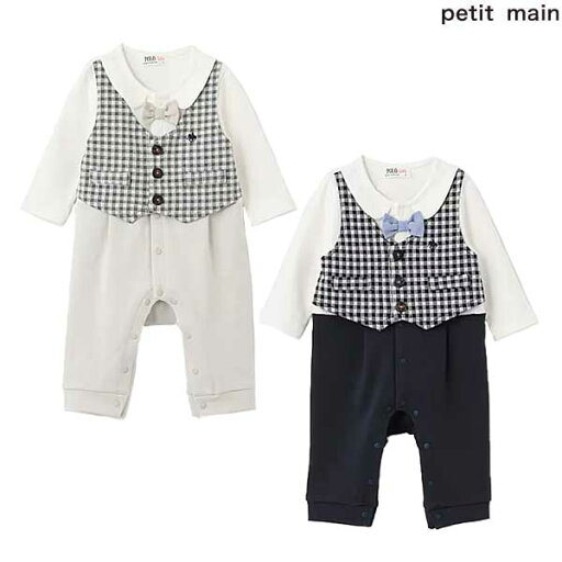 プティマインpetit main【POLO BCS】おめかしカバーオール70cm80cm2025-039551521 プティマインpetit main【POLO BCS】おめかしカバーオール70cm80cm2025-039551521