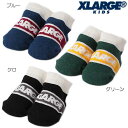 XLARGE KIDS配色ラインロゴクルーソックス7-10cm/2021SS9411515