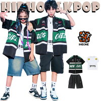 黒 jazz 半袖 キッズ ダンス衣装 セットアップ 男の子 女の子 かっこいい おしゃれ ゆったり シャツ ジ..