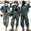 キーズ デニムセット セットアップ 秋服 デニムパンツ ジャケット カジュアル ジュニア カーゴパンツ 長袖 韓国 無地 春秋 ゆったり キッズ 女の子 上下セ...