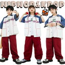 ワインレッド 白 総柄 シャツ tシャツ カーゴパンツ 半袖 ゆったり カジュアル キッズ ダンス衣装 セットアップ 女の子 男の子 ワイドパンツ 柄シャツ 白Tシャツ かっこいい おしゃれ ヒップホップ 韓国k-pop jazz 演出服 団体服 練習着