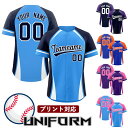 ベースボールシャツ 野球 ユニフォーム 背番号 アイロン ユニフォーム トップスのみ 男子 野球 ユニホ 女子 チーム 大人 中学生 高校生 大学生オーダー シ...