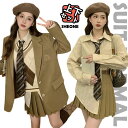 卒業式 スーツ 女の子 大きいサイズ 韓国 制服 卒服 女の子 なんちゃって制服 セット 入学式 スーツ 女の子 小学生 ピアノ発表会 スーツ 4点セット 高校生 フォーマル レディース ゆったりサイズ 160 卒服 韓国 制服 ブレザー ベスト シャツ