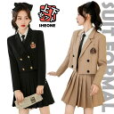 卒業式 スーツ 女の子 韓国 制服 ブレザー ブラック 高校生 入学式 スーツ 卒服 女の子 中学生 フォーマルスーツ 可愛い 3点セット 無地 黒 2色 ジャケット ブラウス スカート 白シャツ 小学校 入園式 卒園式 発表会 小学生 大きいサイズ ス