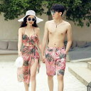 ペア水着 ペアルック ビキニ タンキニ パンツ カップル ペアルック ペア カップル 水着 4点セット セパレート