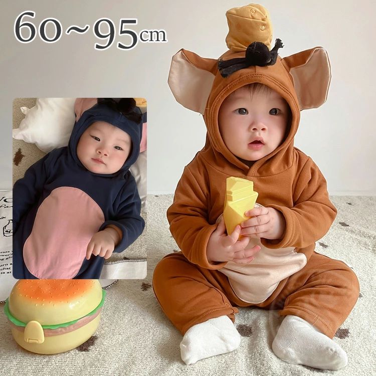 着ぐるみ ベビー ロンパース パジャマ 赤ちゃん 冬 裏起毛 ボア動物柄 防寒 カバーオール クリスマス ..