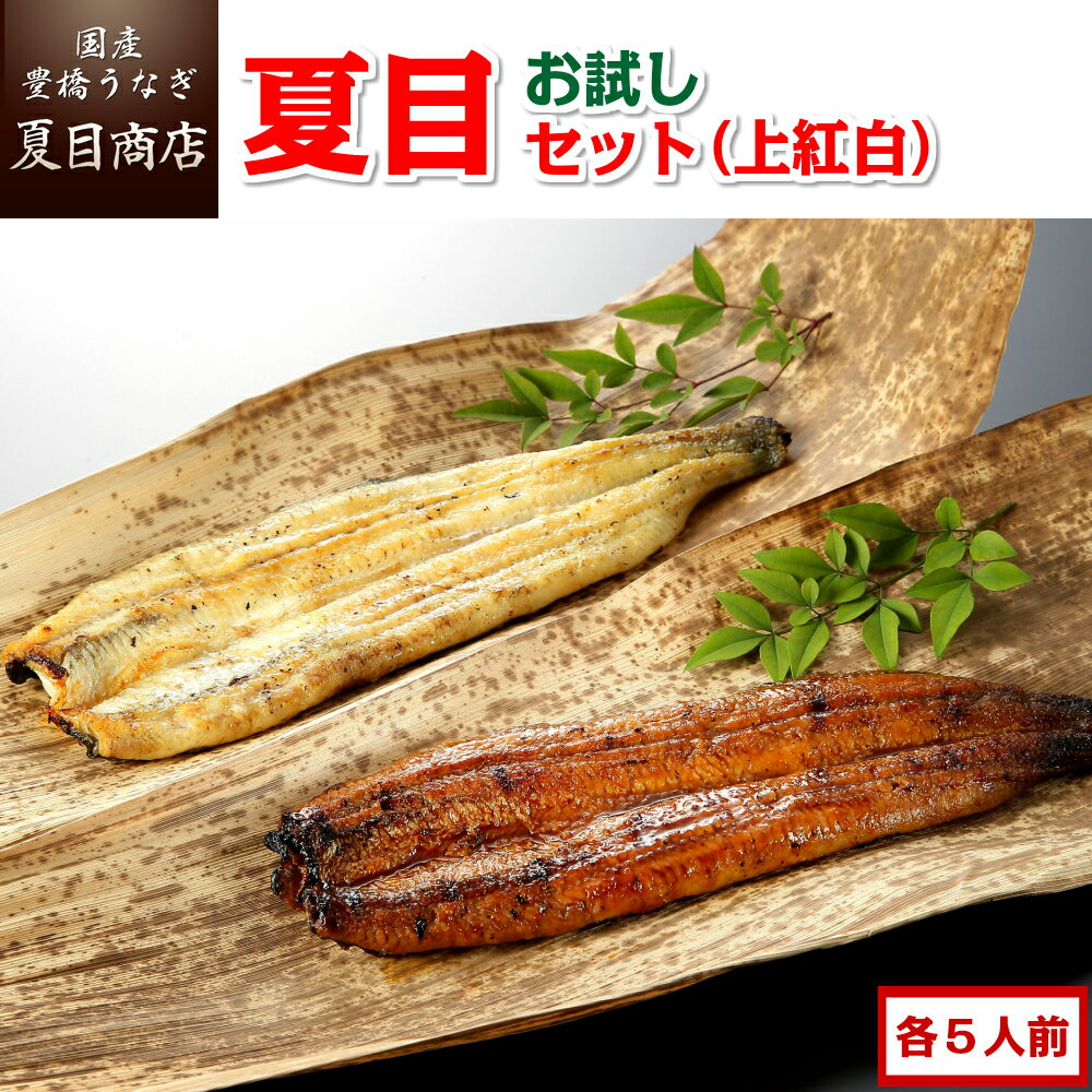 白焼き 【1日限定！P10倍】うなぎ 夏目セット(上紅白) 3種類の蒲焼き・白焼きが各5人前 たれ・山椒・岩塩付 送料無料 国産 愛知県産 専門店 39ショップ 父の日 お中元 お祝い 誕生日 プレゼント 食べ物 真空パック 贈り物 ギフト