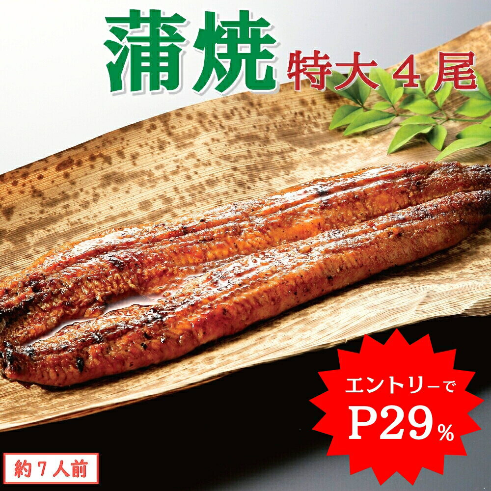 ＼WエントリーでP29%で実質10,719円／ うなぎ蒲焼き 特大181-210g×4尾 約7人前 送料無料 国産 愛知県産 専門店 お中元 敬老の日 暑中御見舞 残暑御見舞 誕生日 プレゼント 食べ物 真空パック 贈り物 内祝い ギフト の商品画像