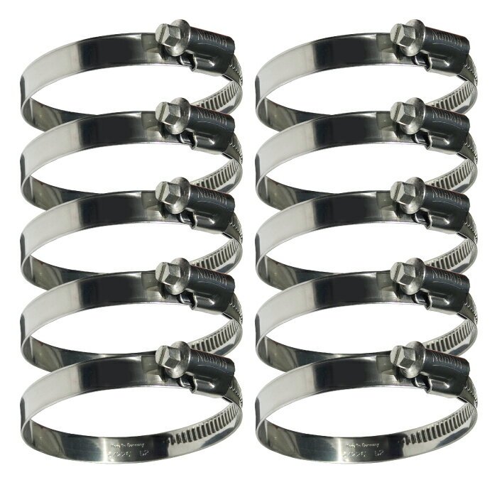 【10個セット】ホースバンド サビ全面排除 オールステンレス SUS304 ドイツ ノールマ NORMA ホースバンド 耐熱 ホースクリップ ホースクランプ 固定 汎用品