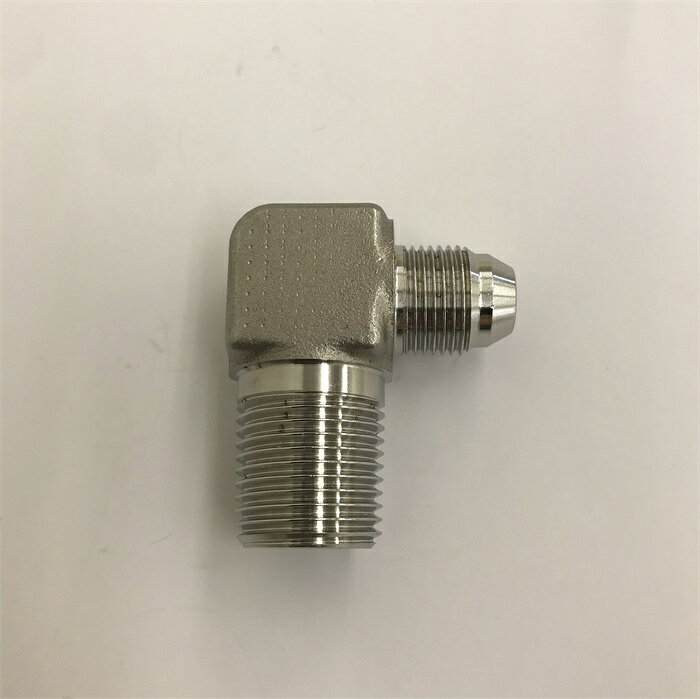 Rakuten - 異径アダプター 1033R-06-08 エルボアダプター 90°エルボ 高圧アダプター ホースアダプター アダプター 油圧アダプター ホース継手 高圧継手 異径高圧継手 並行オスネジG3/8(オスシート)×オスネジR1/2 ステンレス製