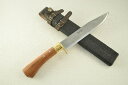 【キャンプ剣鉈特集】002 キャンプ剣鉈210 DM15青2 全曇 真鍮ツバ 木鞘紐巻黒漆 ブビンガ柄【晶之作】 【訳有/展示会展示品:傷有 ノークレームノーリ...