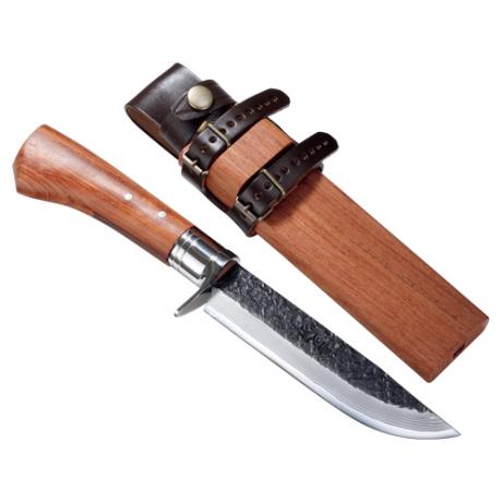 ブビンガ材の剣鉈 刃長15cm 両刃