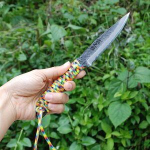 土佐鍛アウトドアナイフシースナイフ白鋼パラコード巻き(レインボーカラー)TRIPPIN和式刃物 トヨクニ 晶之作通販格安セール情報 楽天 通販