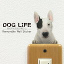 犬 カラーウォールステッカー 【DOG LIFE Color　ブルテリア】中型犬 壁用 カラー ステッカー 犬 雑貨 インテリア シール かわいい 可愛い ドッグステッカー ドッグ グッズ Wall Story ウォールストーリー