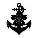 MARK 蒔絵シール ステッカー【大日本帝國 海軍記章】黒 30mm 海軍章ミリタリー スマホ 携帯 シール日本 大日本帝国 iQOS アイコス