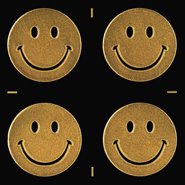 MARK 蒔絵シール ステッカー【ニコちゃん/GD 24mm】 金 4個付 シンボル スマイル　スマホ　にこちゃん　マーク 携帯　シール かわいい iQOS アイコス