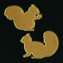 動物 蒔絵シール【Love animal リスA(2匹) 金 30mm】りす リス 雑貨 ケータイ スマホ iPhone デコ ステッカー かわいい ワンポイント iQOS アイコス