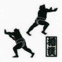 相撲 蒔絵シール【張り手 黒 30mm】 すもう 和グッズ 和雑貨 スージョ 相撲女子 日本 日本文化 ケータイ スマホ iPhone デコ ステッカー iQOS アイコス(2)