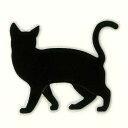 猫 蒔絵シール【Love cat キャットC 黒 30mm】 ねこ ネコ 黒猫 シール 動物 ケータイ スマホ カバー iPhone デコ ステッカー かわいい ワンポイント シルエット iQOS アイコス