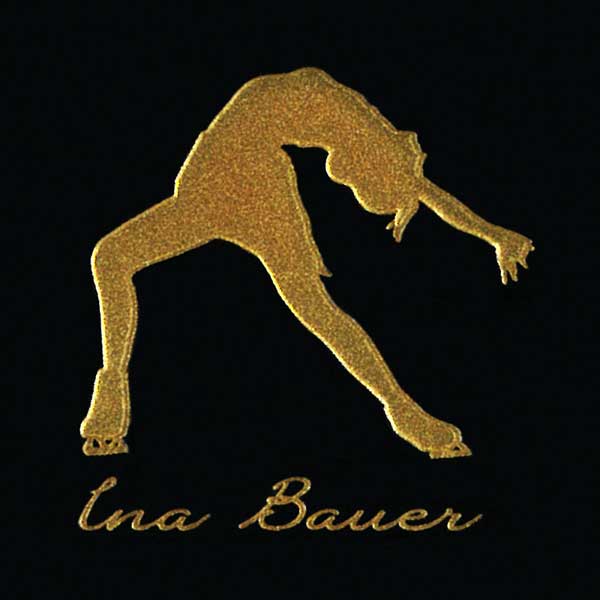 フィギュアスケート 蒔絵シール【FIGURE イナバウアー 金 30mm】女子 ウィンタースポーツ iQOS アイコス ケータイ スマホ iPhone デコ ステッカー ワンポイント シール