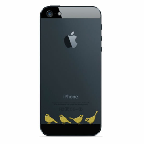 鳥 蒔絵シール【Love bird シジュウカラ 金 30mm】バードウォッチング ステッカー ケータイ スマホ とり 小鳥 雑貨 かわいい ワンポイント iPhone デコ ステッカー iQOS アイコス