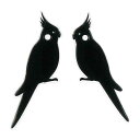 鳥 蒔絵シール【Love bird オカメインコ 黒 30mm】ステッカー ケータイ スマホオ カメインコ 雑貨 iPhone デコ ステッカー コンパニオンバード iQOS アイコス