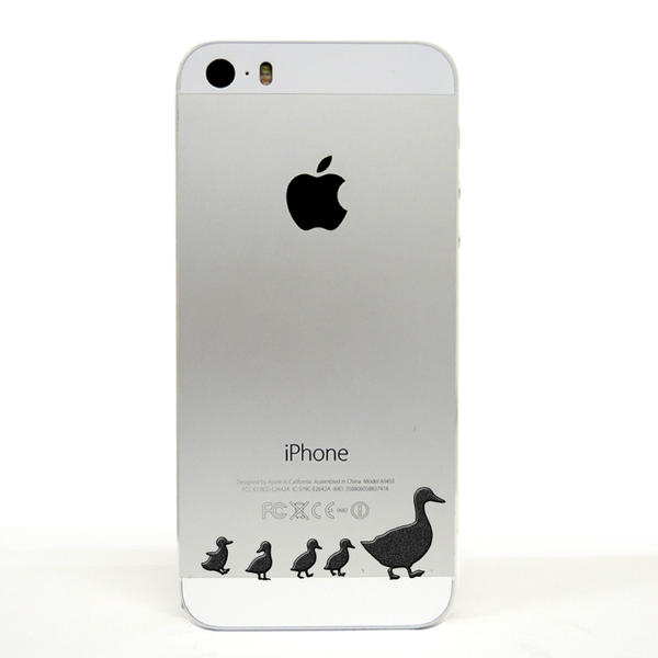 鳥 蒔絵シール【Love bird アヒル 黒 30mm】ステッカー ケータイ スマホ iPhone デコ ステッカー とり トリ ワンポイント 雑貨 かわいい iQOS アイコス