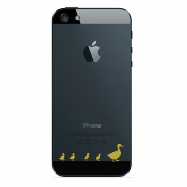 鳥 蒔絵シール【Love bird アヒル 金 30mm】バードウォッチング ステッカー ケータイ スマホ 雑貨 iPhone デコ ステッカー iQOS アイコス