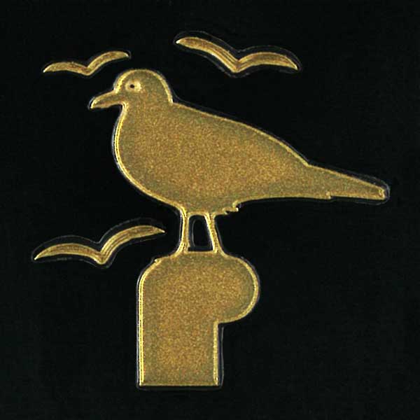 鳥 蒔絵シール【Love bird カモメ 金 30mm】バードウォッチング ステッカー ケータイ スマホ iPhone デコ ステッカー かもめ かわいい マリン 雑貨 iQOS アイコス