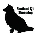 犬 蒔絵シール 【Love dog シェルティー(お座り)黒 30mm】犬 雑貨 シェットランド・シープドッグ ステッカーケータイ スマホ iPhone デコ ステッカー iQOS アイコス その1