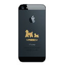 犬 蒔絵シール 【Love dog プードル（2匹）　金 30mm】 犬 雑貨 プードル ステッカーケータイ スマホ iPhone デコ ステッカー iQOS アイコス 3