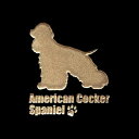 犬 蒔絵シール 【Love dog アメリカンコッカ-スパニエル(横向き)金 30mm】犬 雑貨 キャバリア ステッカーケータイ スマホ iPhone デコ ステッカー iQOS アイコス