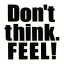 蒔絵シール 【Don't think FEEL!　黒】ケータイ スマホ iPhone デコ ステッカー 英語 ワンポイント 英字 MOJI iQOS アイコス