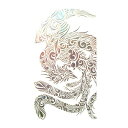 蒔絵シール【SMAPHO TRIBE スマホ トライブ 鳳凰/銀】ケータイ スマホ iPhone カバー デコレーション ステッカー シール
